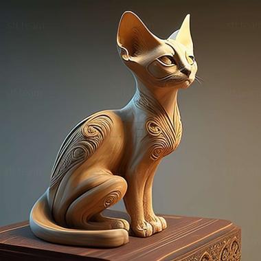 3D model Javanese cat (STL)